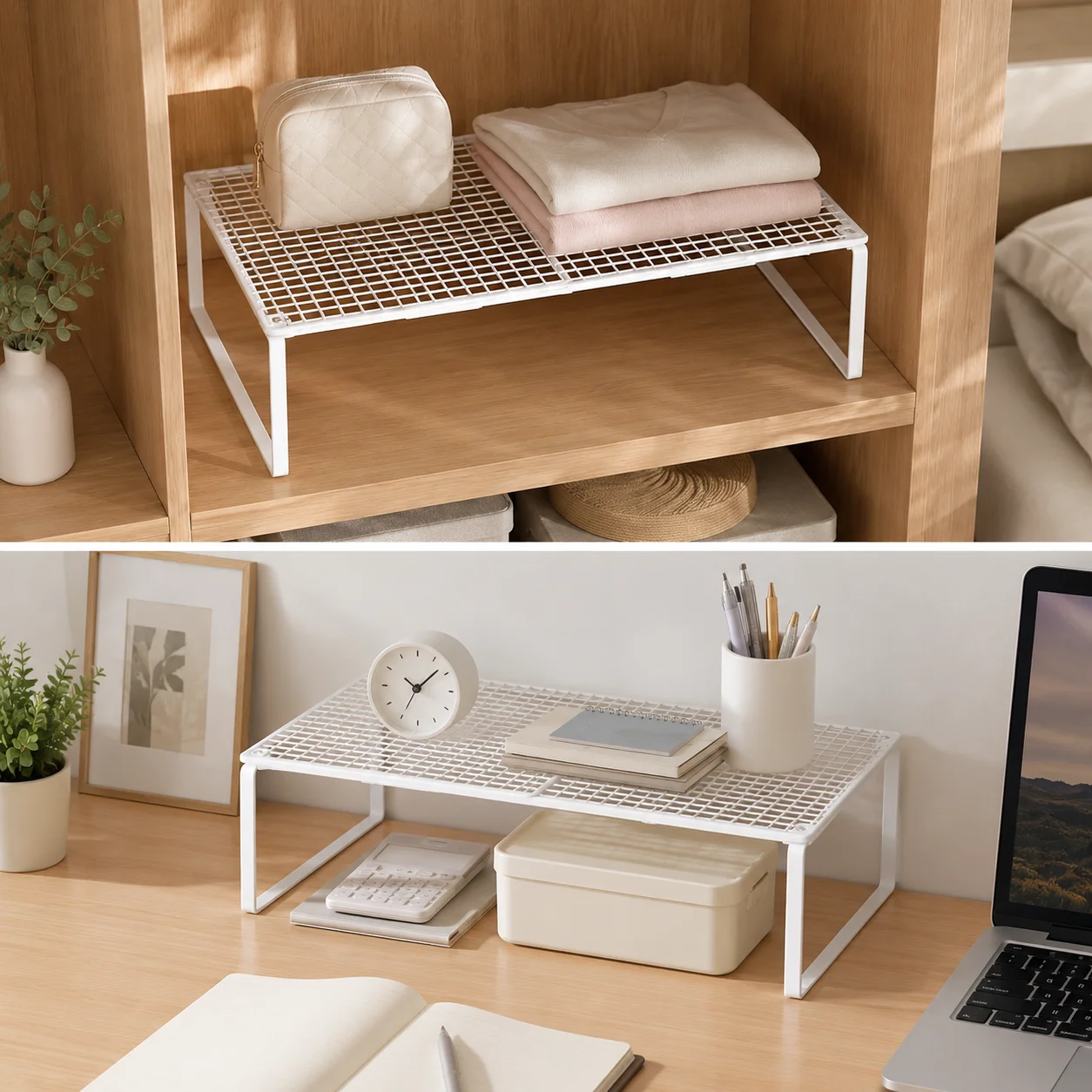 Stackable Telescopic Closet Shelf Retractable Expandable Wardrobe - Image 3