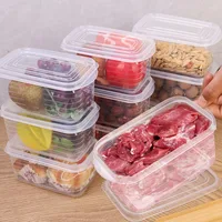 Boîte de rangement pour réfrigérateur, organisateur de fruits et légumes pour congélation, boîte de conservation de la viande fraîche avec couvercle pour le rangement dans la cuisine 2
