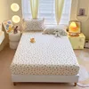 1pc Bedsheet with Elastic Band Pure Cotton Fitted Cover Adults Kids Bed Cover Home Mattress Protector couvre lit (No Pillowcase) 3
