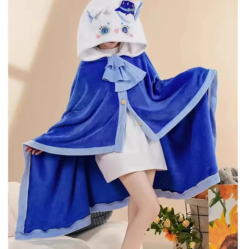 Genshin Impact Furina Focalors Itabag Multi Functional Hooded Air Conditioning Blanket Warm Siesta Shawl Flannel Cloak Gift S98536749d8664818804e6d14e697b855C