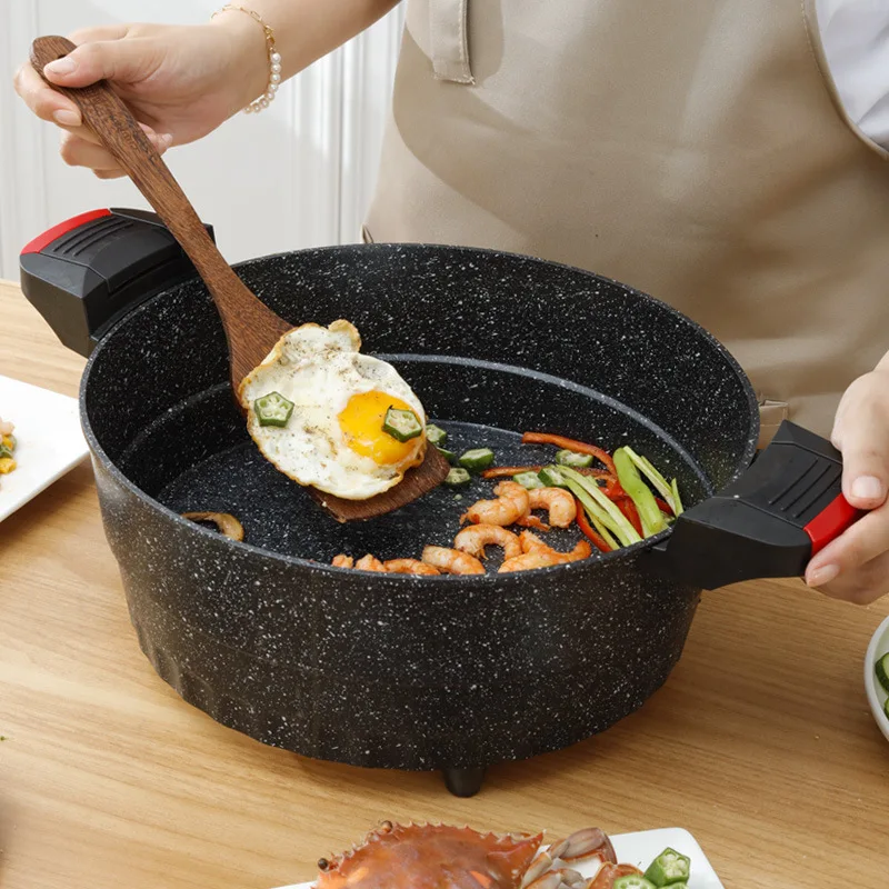 110V 220V 7L Micro Pressure Cooker Instant Heatint Electric Cooking Pot Household Non-stick Maifan stone Hotpot Boiler Steamer 6