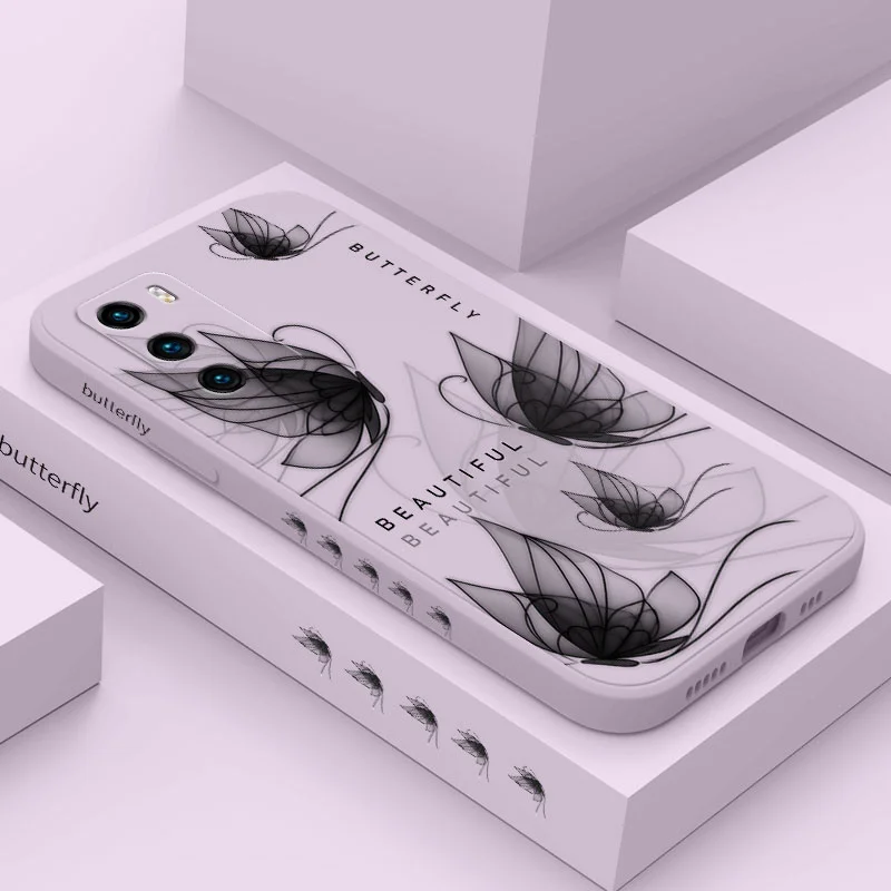 Phantom Butterfly Liquid Silicone Phone Case - Elegant & Durable Design