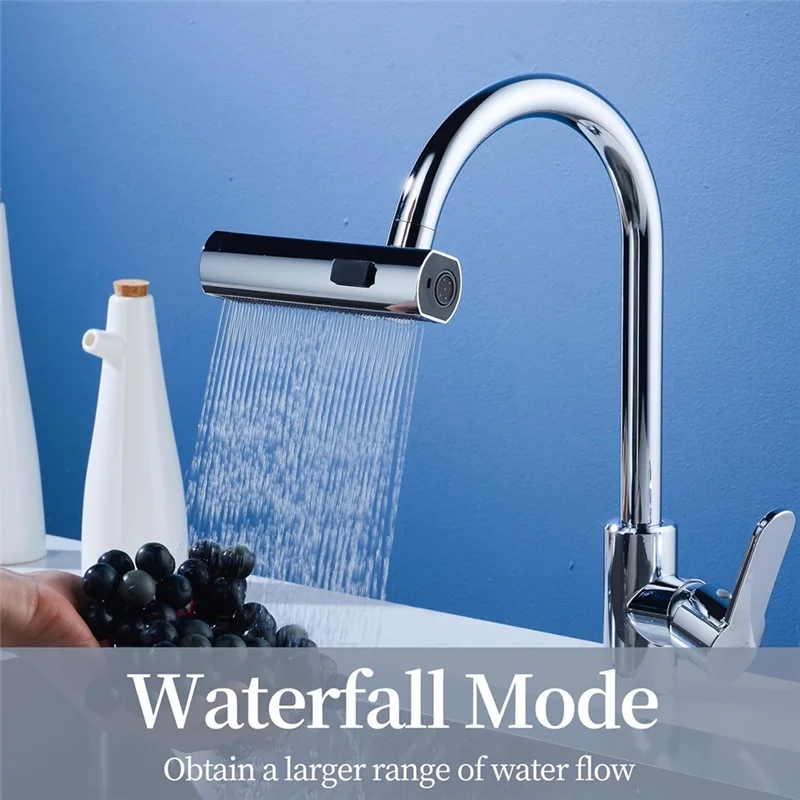 Kitchen Faucets Withpull Down Sprayer Kitchen Sink Faucet 3 Mode Splash-Proof Nozzle Sinka52q