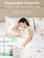 Disposable portable four-piece set of dirty hotel bedding thickened sheets travel pillowcase set high-quality non-woven material 1