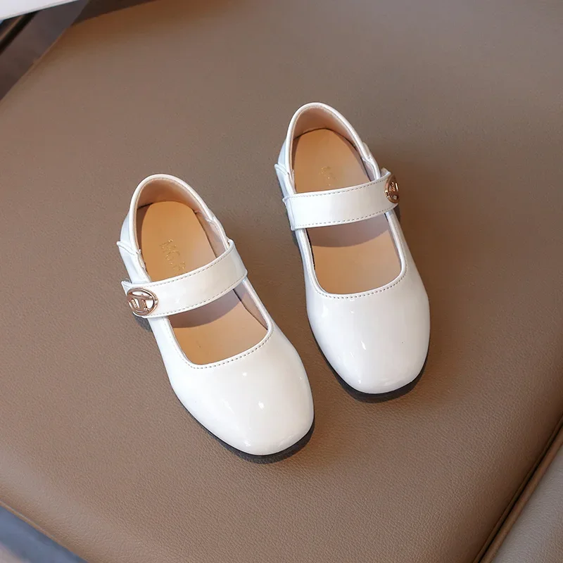 Girls' Red Leather Shoes New Children's Performance Single Baby Princess Children's Black Comfortable Lightweight Single Shoes - 2