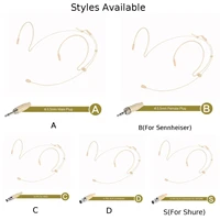 Double Earhook Headset Microphone Headworn Omnidirectional Condenser Cartridge Microphone For Sennheiser For Shure Wireless 5