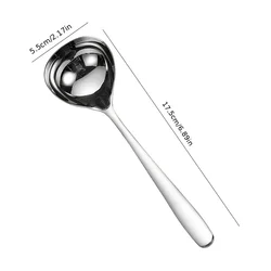 5-Piece Stainless Steel Long-Handle Spoon Set (1pc Deep spoon)