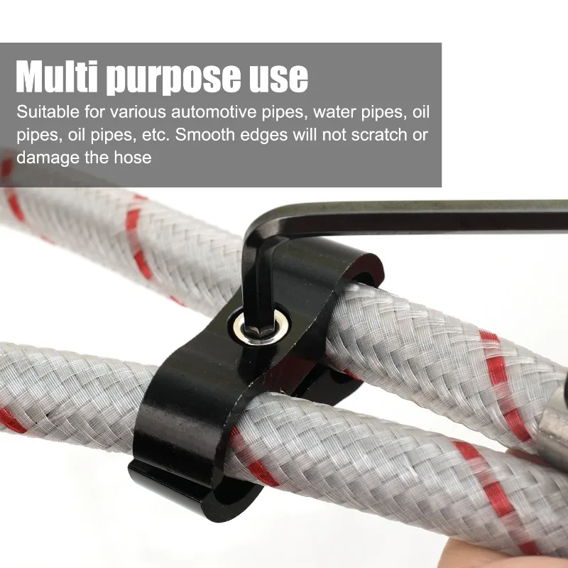 Universal Cable Clamp AN6 AN8 AN10 Billet Oil Fuel Water Hose Tube Seprator Divider Clamp Aluminum Line Separator Kit