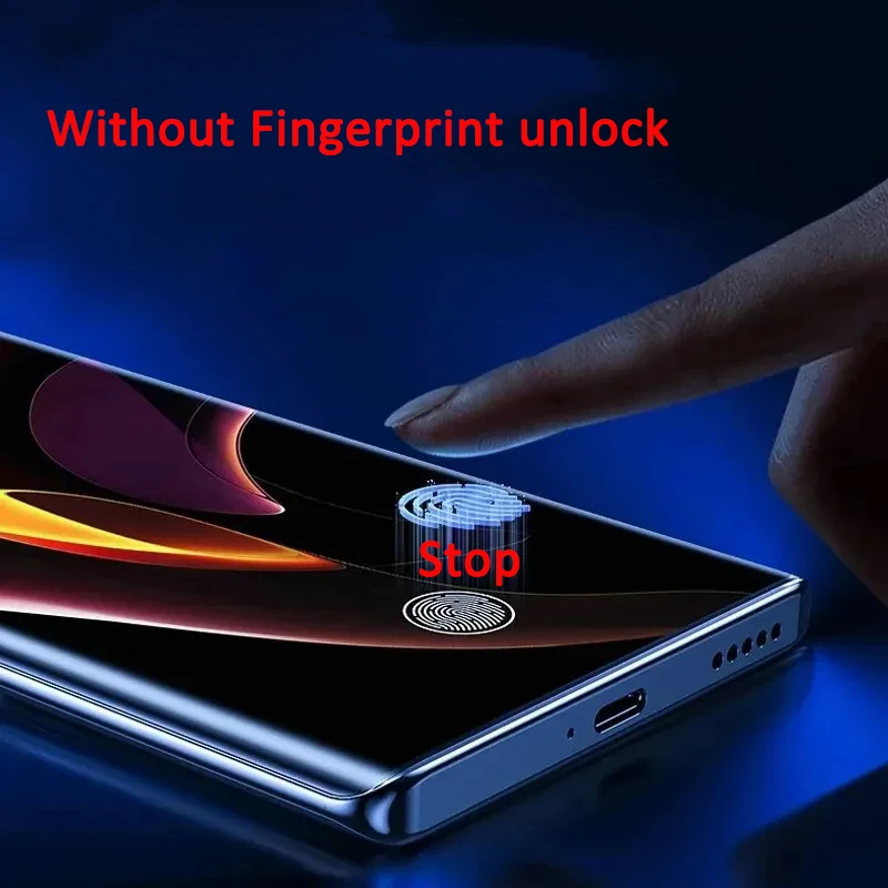 3-Pack Privacy Hydrogel Screen Protector Film - Anti-Fingerprint Unlock