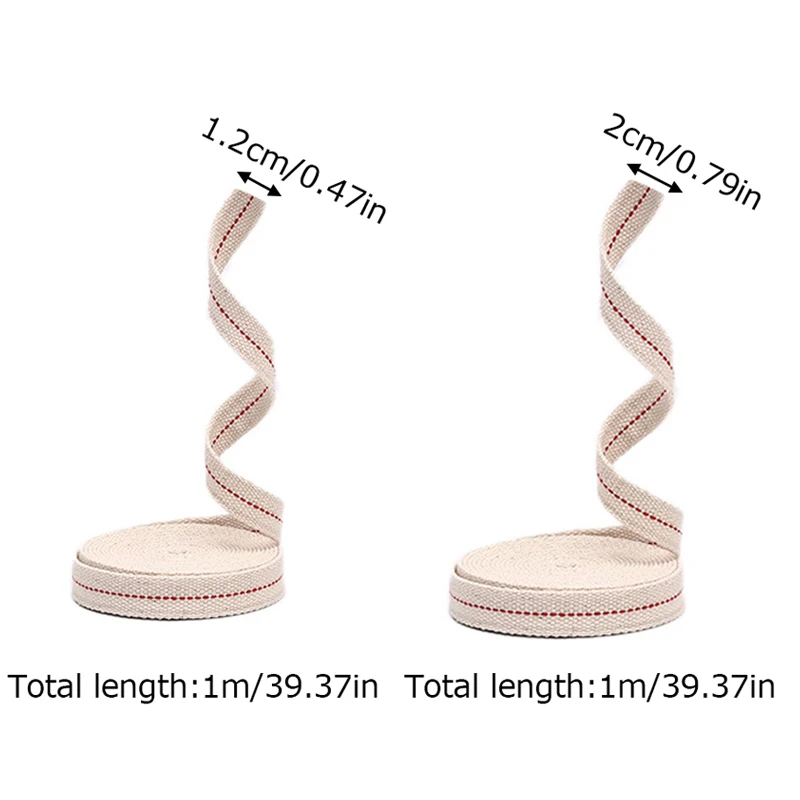Handmade Braided Cotton Wick Kerosene Lamps Wick Replacement Oil Lamps Candle Burners Durable Emergency Lighting Fuel Accessory