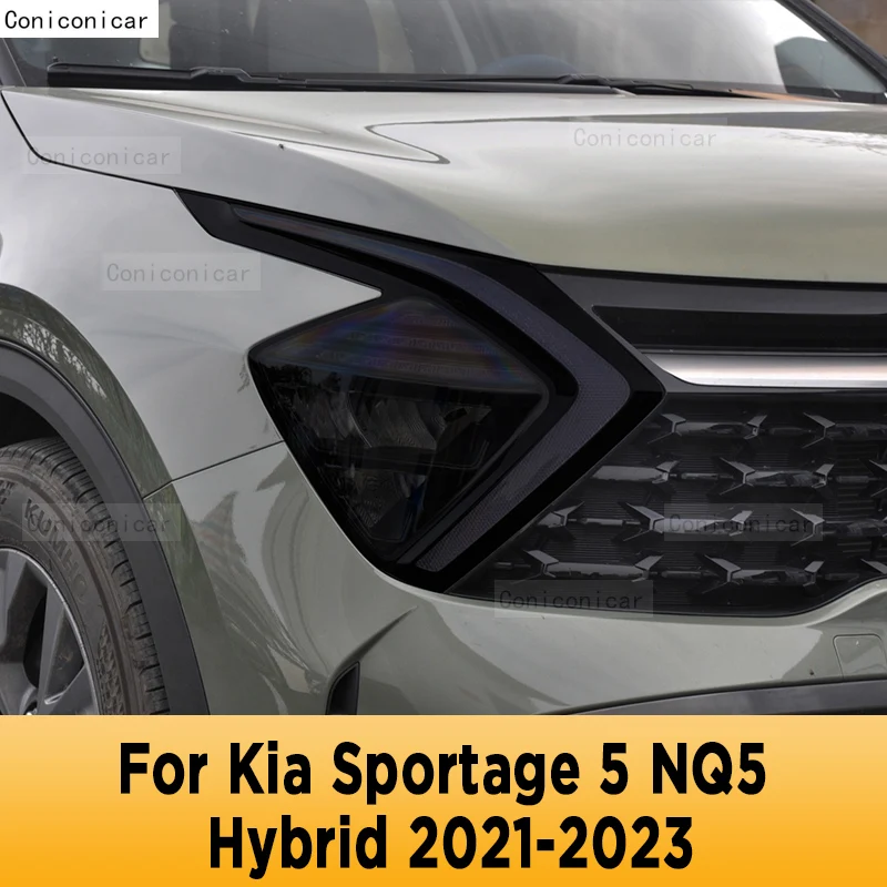 

For Kia Sportage 5 NQ5 Hybrid 2023 Car Exterior Headlight Anti-scratch Front Lamp Tint TPU Protective Film Repair Accessories