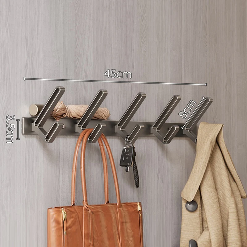 A75P-Wall Hook Without Drill Hook Clothes Bathroom Toilet Space Aluminum Wall Door