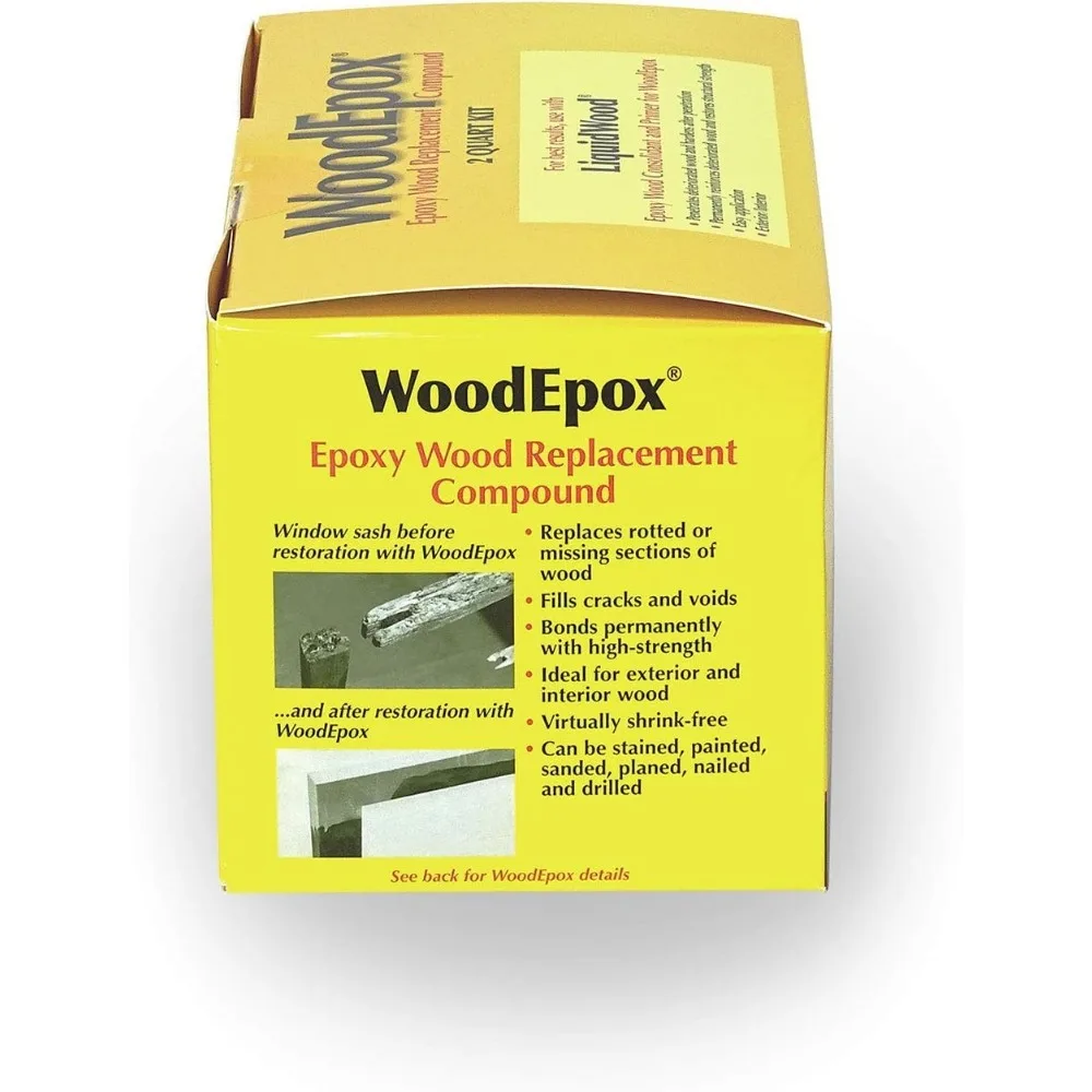 2 Quart 2-Part Structural Epoxy Adhesive Filler Wood Filler Putty REPAIR DAMAGED WOOD EASY TO USE NO SHRINKING OR CRACKING