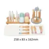Wooden Toy Plates Dishes Play Cutlery Plate Set Color Matching Cups Wooden Toy Tableware Play Dishes for Kids for Age 3 4 5 6 6