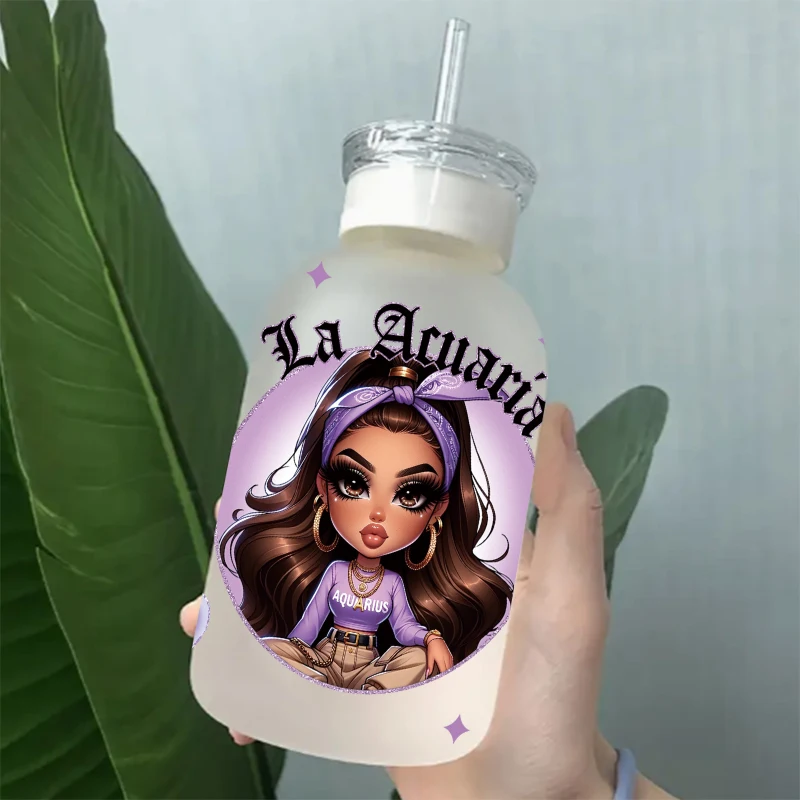 UV DTF Transfer Sticker Little Girl For The 16oz Libbey Glasses Wraps Bottles Cup Can DIY Waterproof Decals D17140