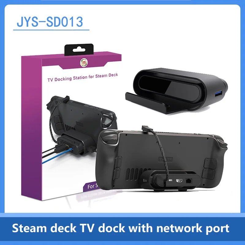 

TV Dock for Steam Deck/Switch OLED/Switch with Network Port USB3.0 Supports Data Transmission PD/RJ45/HDMI 4K Video Conversion