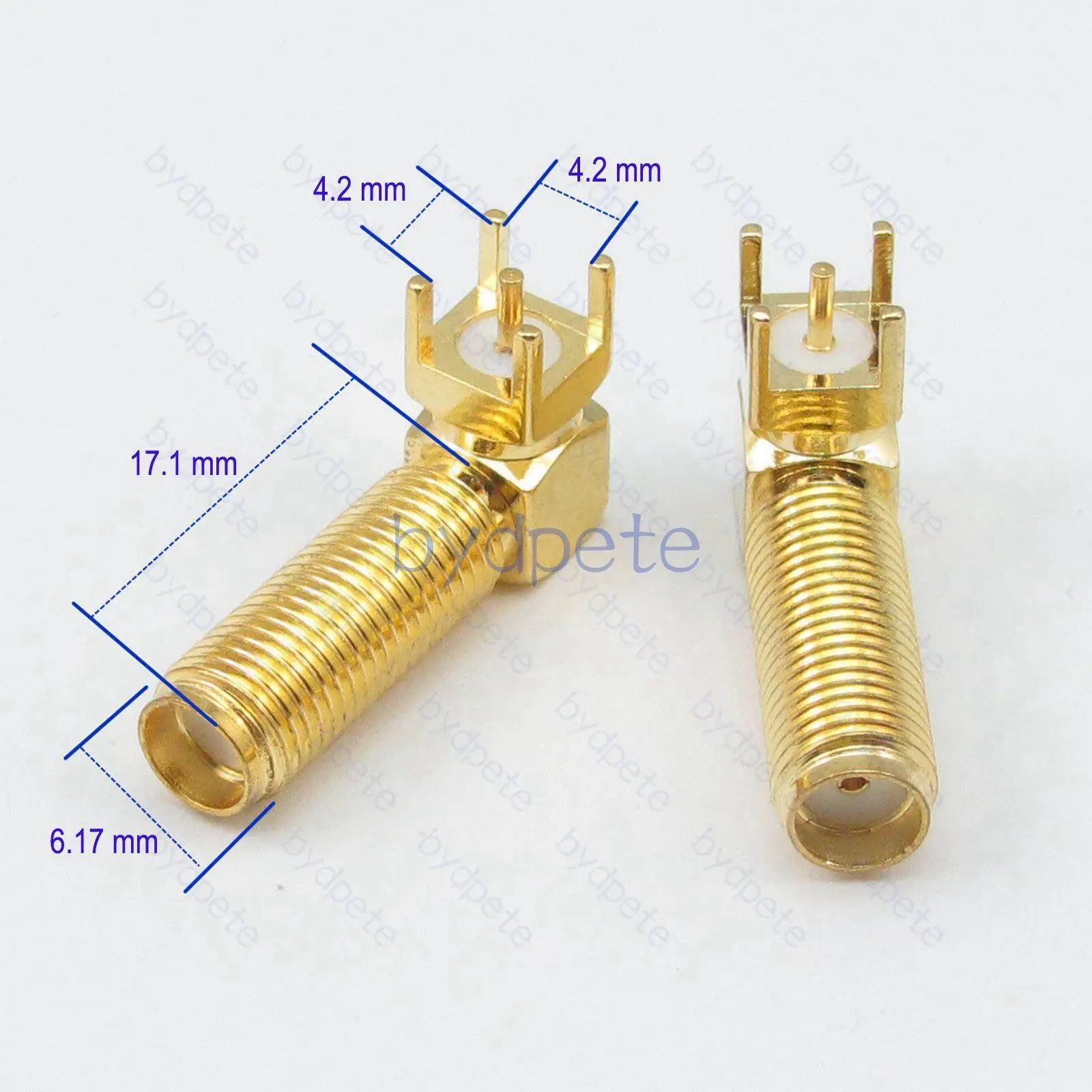 

SMA Female Jack Right Angle 90 Degree Mount PCB Solder Connector Adapter 50ohm