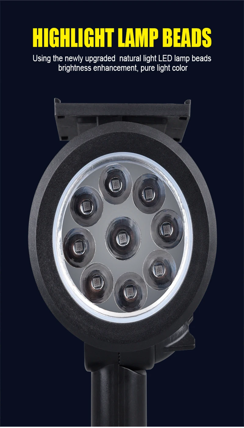 Description Picture 4 of item1/2/3/4Pcs Solar Powered 9LED Lamp Adjustable Solar Spotlight In-Ground IP65 Waterproof Landscape Wall Light Outdoor Lighting