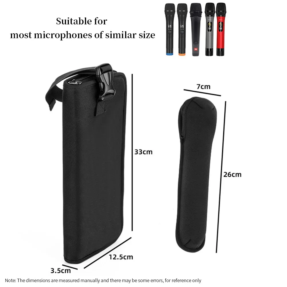 Microphone Storage Bag for JBL Partybox Encore Essential/110 Transmitter Bag Portable S1 Pro K Song Travel Carrying Case