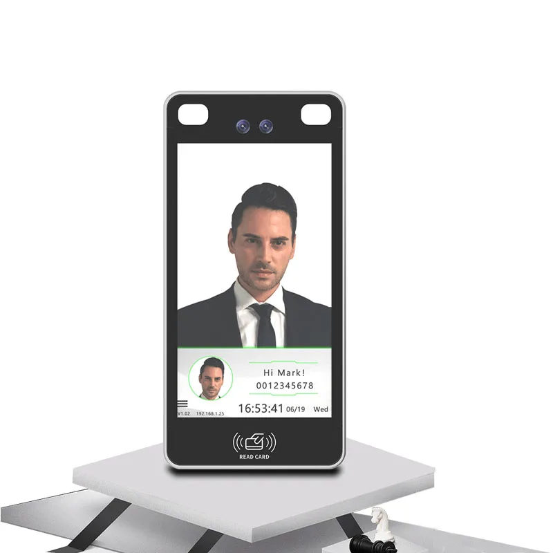 Metal TCP/IP Biometric Face Recognition Access Control Keypad Fingerprint Time Attendance Machine 5 Inch Full View HD Screen