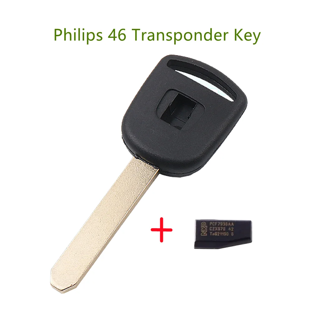 HO03-PT TRANSPONDER KEY for 2007-2013 Honda CR-V Fit Ridgeline Civic Acura MDX RDX TL TSX ZDX with Philips 46 Chip HON66 Blade