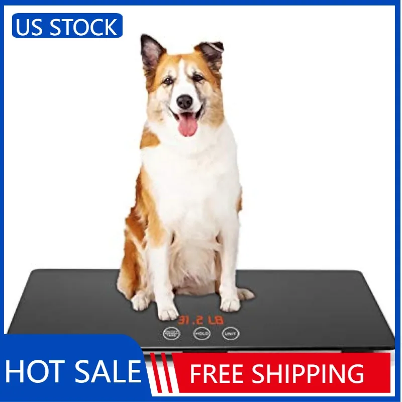 

Цифровые весы для домашних животных, весы для собак, платформа для животных, 3 режима взвешивания, кг, унции, фунты, Макс 220 фунтов, точность 10 г, 25,6X17,7 дюймов