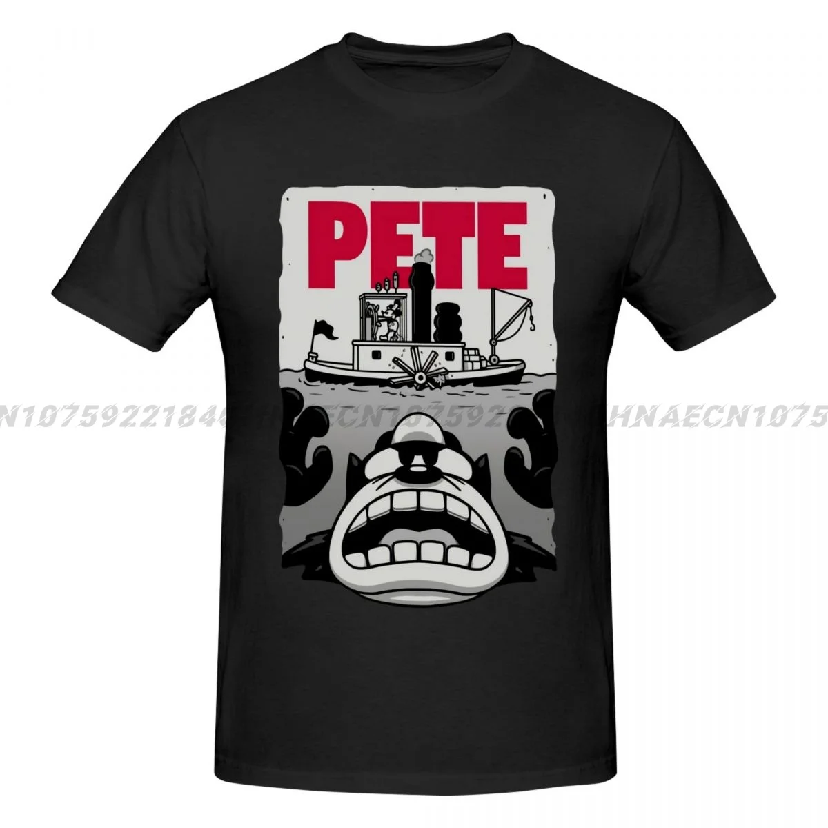 T-Shirt Stampata Steamboat Willy Pete T-Shirt Oversize Allentate A Maniche Corte Da Uomo Divertenti