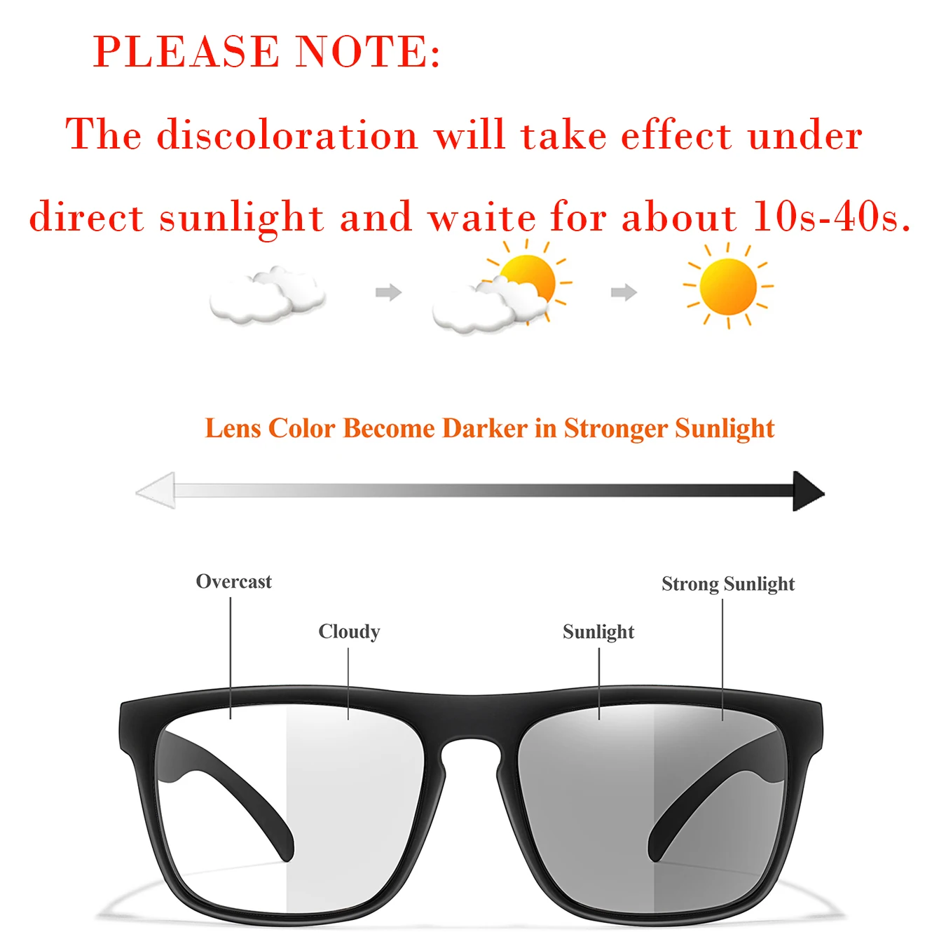 2 Pairs and 4 Pairs Set Photochromic Cycling Sunglasses for Men and Women