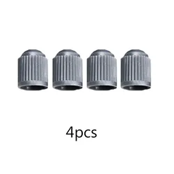 Multicolor Universal Tire Valve Caps - Durable Dust Covers (Grey 4pcs)