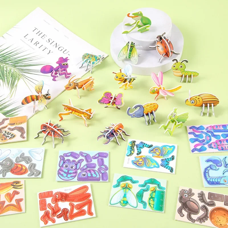 3D Paper Puzzles Children's Creative Bug DIY Puzzle Educational Toy Class Gift Kindergarten Class Gift Educational Toy