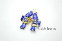 6pcs High Quality Multi Color 25x25mm Cloisonne Enamel Double Fish Pendants For Earrings & Necklace Pendant Making Findings 2