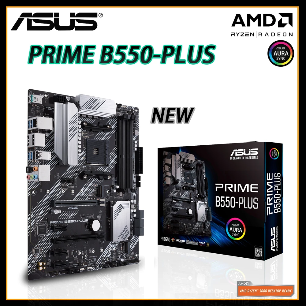 Asus Prime B550 PLUS Moederbord Keurt Amd B550 Socket AM4 (Ryzen AM4) 4 × DDR4 Pci E 4.0 2 × M.2 Interface 6 ×Sata Iii 128Gb Atx| | - AliExpress