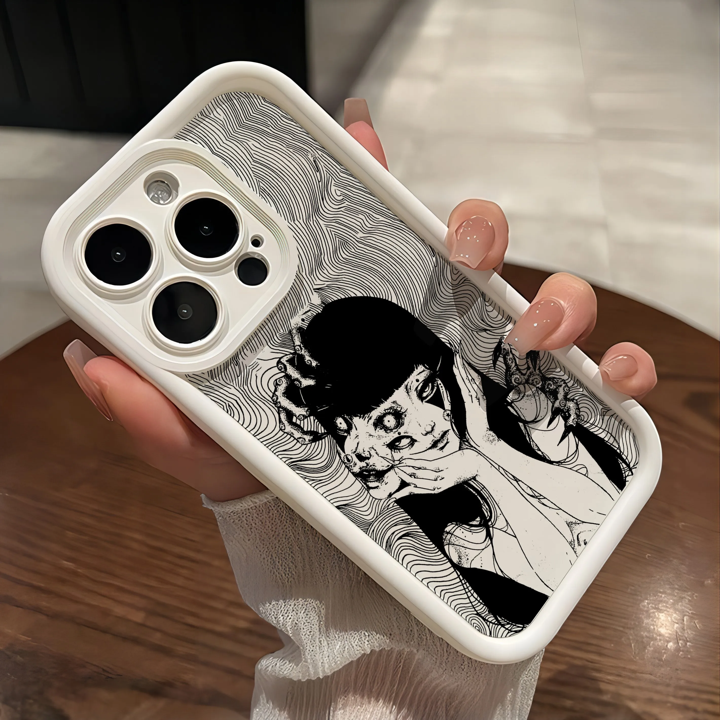 Luxury Junji Ito Horror Art Phone Case