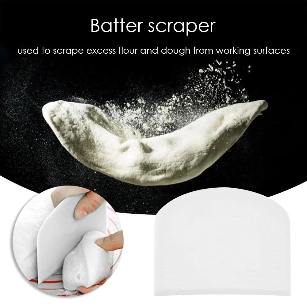 Plastic Dough Scraper Smooth Cake Spatula Cream Pizza Cutter Tool