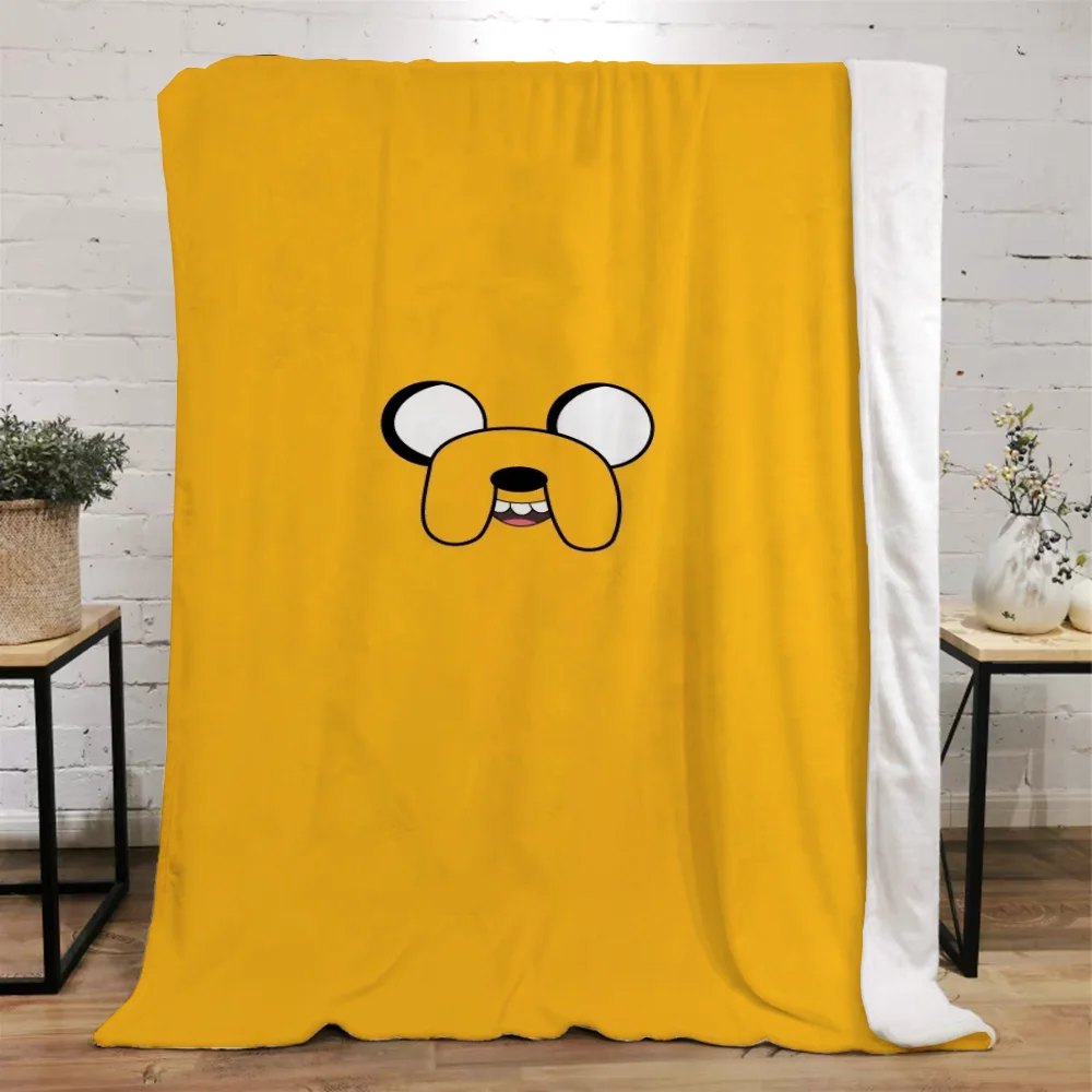 Adventure Time 푹신한 부드러운 담요 및 던지기 럭셔리 담요, 킹 사이즈 비치 타올, 가정용 극세사 침구 인테리어