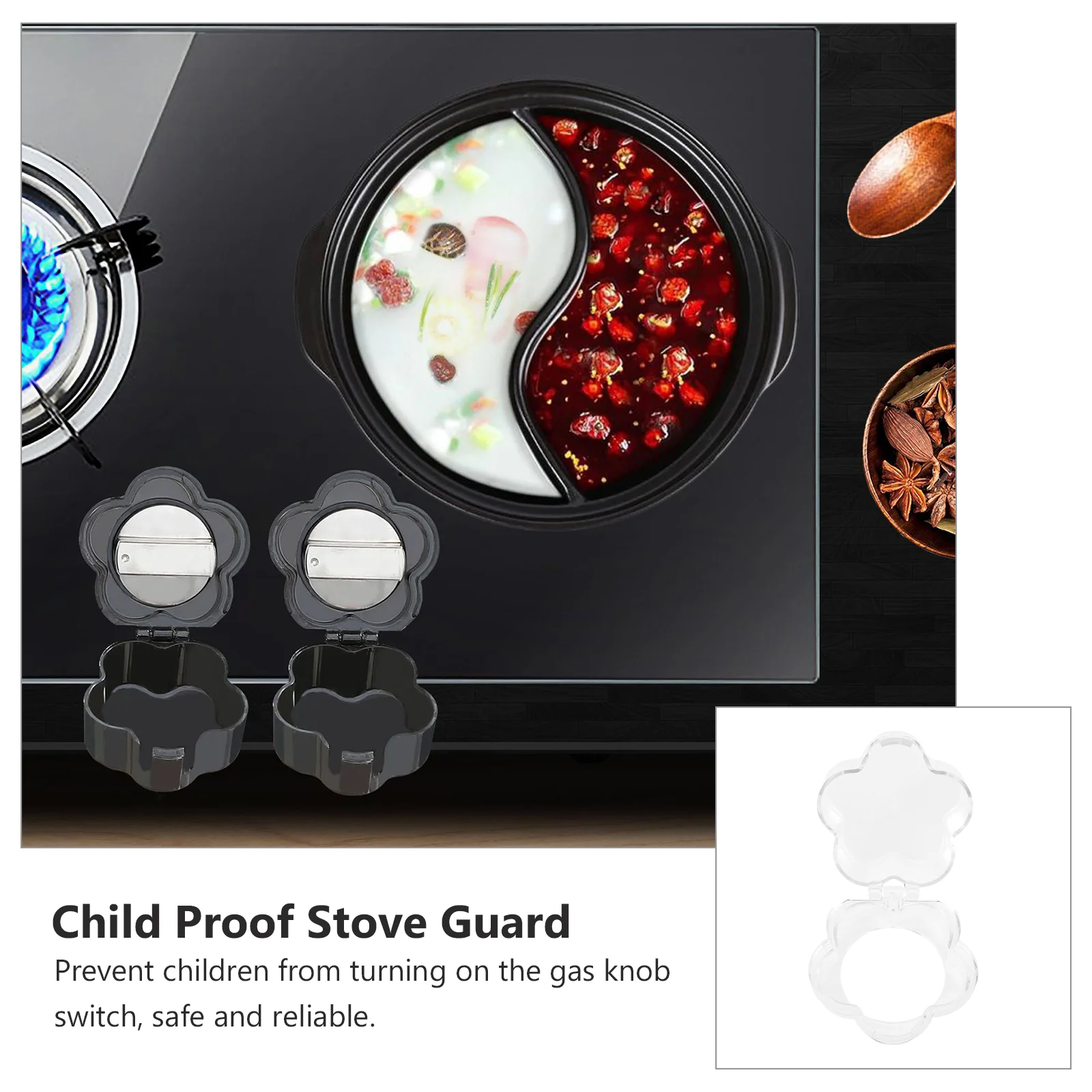 4 Pcs Gas Stove Knob Covers Stove Safety Guards Childproof Oven Door Protective Covers For Child Safety Gas Burner