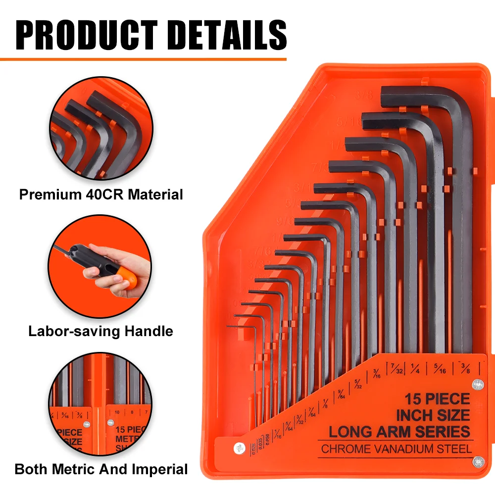 Axone Texa Set Di 22 Chiavi A Brugola Esagonali (SAE E Metrica) – Mini, In Acciaio Cr-V, Con Portapunte Antimanomissione Chiavi Esagonali Brugola Professionali - Foto 6