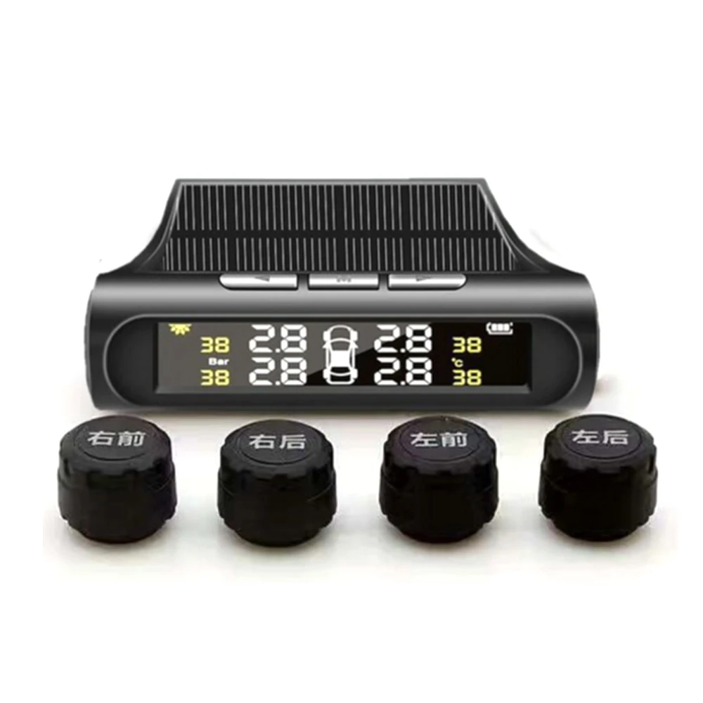 Solar Tire Pressure Detector Wireless External Sensor Universal for Cars ATV/UTV Auto Parts Electronic Monitoring Accessory