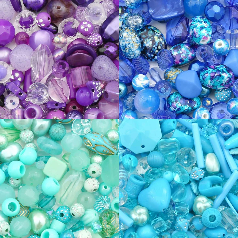 30g Lot gemischte klassische Acrylperlen lose Distanzperlen für DIY süße Schleife Armband Perlenmaterial Schmuckherstellung Zubehör