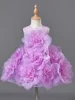 Girls Princess Dress Luxury Elegant Lilac Sleeveless Party Evening Dresses Kids Wedding Birthday Ball Gown For Girl Children 1