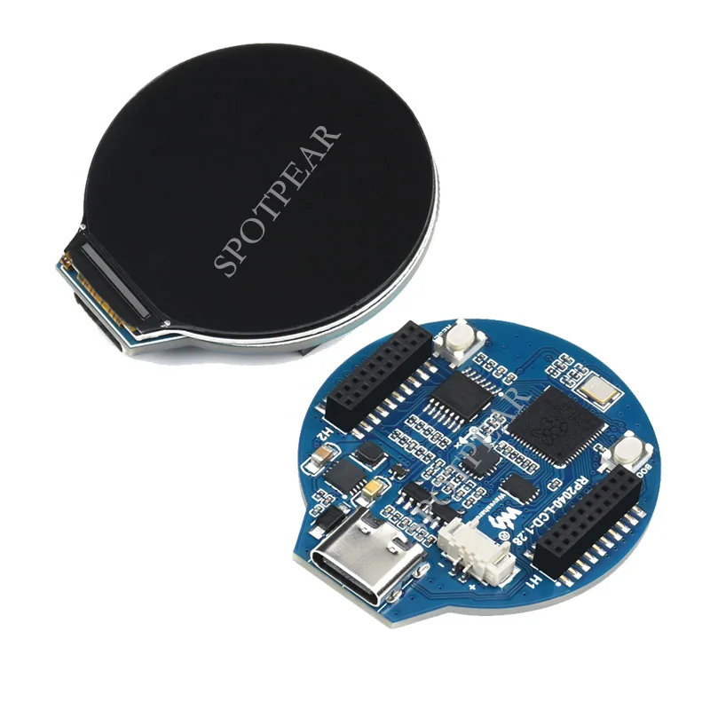 Raspberry Pi-rp2040 Development Board Onboard Round Lcd Touch Display Screen Acelerômetro Giroscópio Sensores 1.28 - Imagem 5