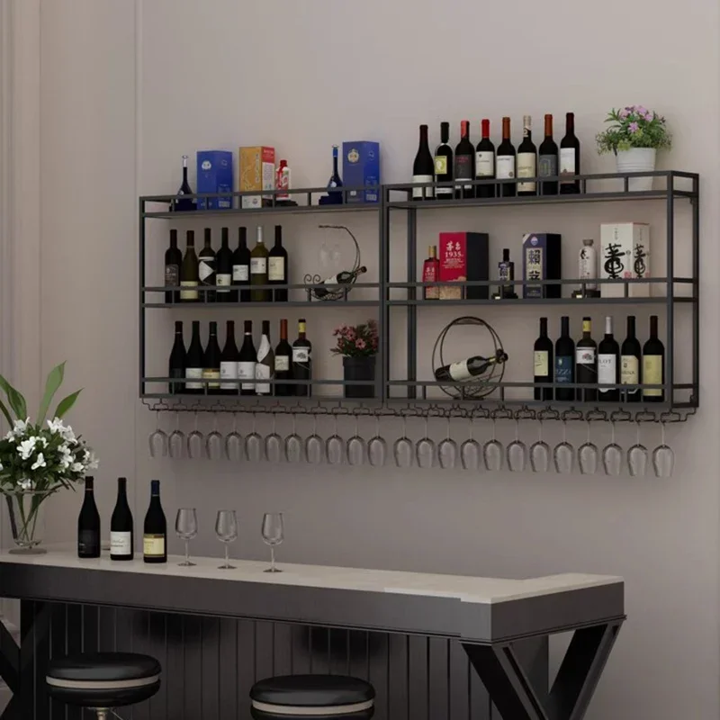 Bar Exterior Assemble Corner Cabinet Whiskey Display Liquor Coffe Restaurant Organizer Equipment Prateleira Salon Luxe Furniture