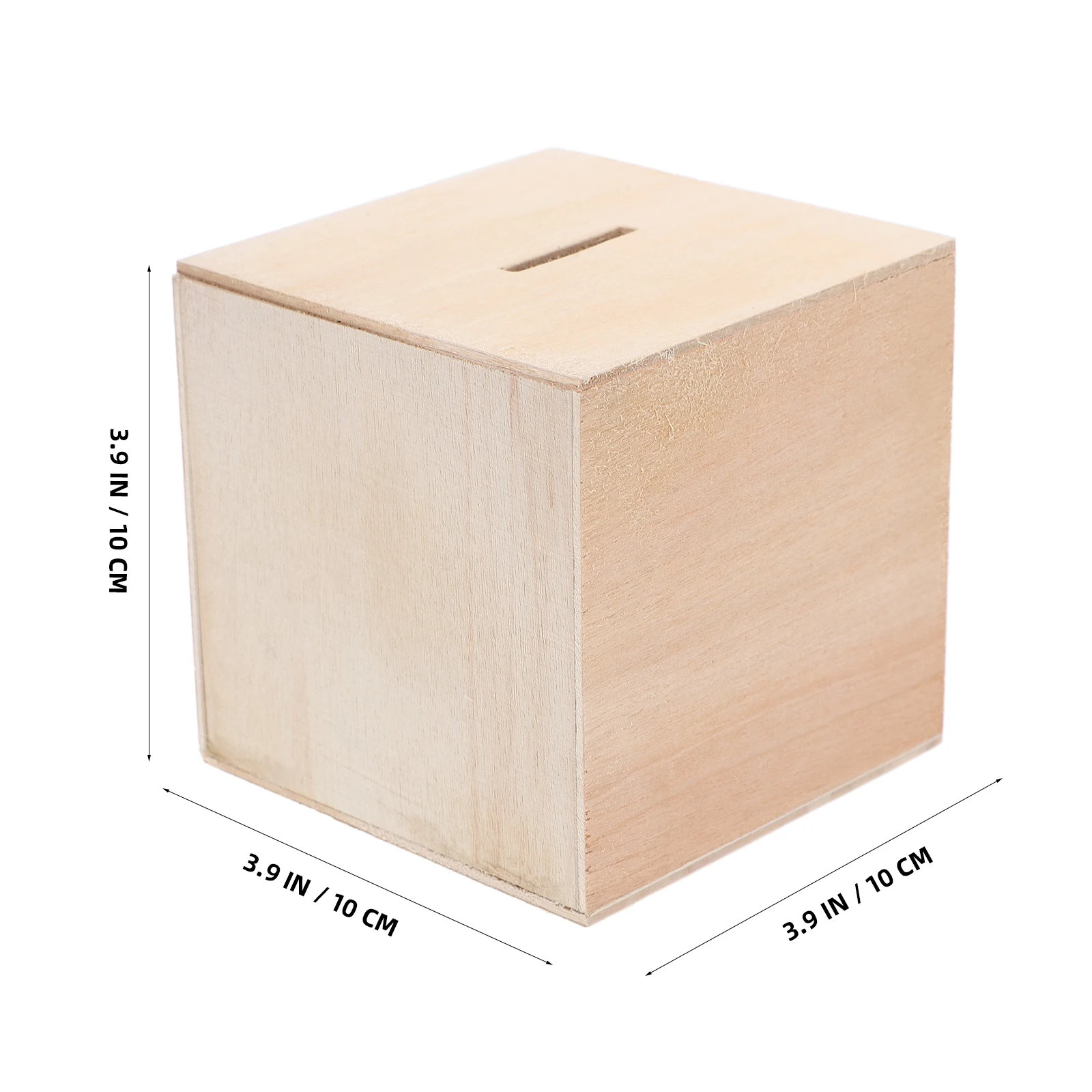 4Pcs Square Wooden Piggy Bank Cube Money Boxes Kids Coin Saving Box Children Change Container Storage Bank Home Decor 6