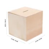 4Pcs Square Wooden Piggy Bank Cube Money Boxes Kids Coin Saving Box Children Change Container Storage Bank Home Decor 6