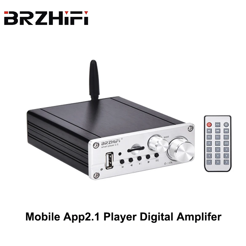 

BREEZE Audio Audiophile 3116 High-power 2.1-Channel Digital Power Amplifier Bluetooth 5.0 U Disk TF Playback App Controlled Amp