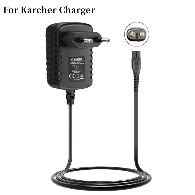 Karcher WV 1/2/5/50/55/60/70/75 유리 진공 청소기 충전기에 적합 EU 규정 창 Vac 플러그 배터리 충전기