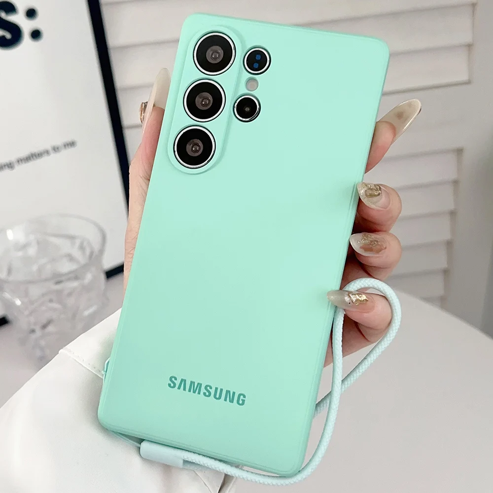Enhanced Silicone Wrist Strap Phone Case in Liquid Finish