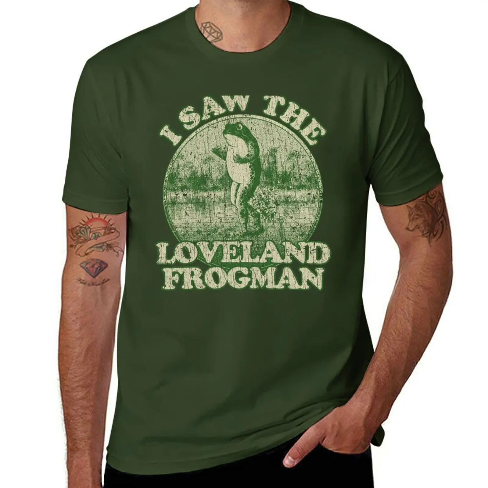 New I Saw The Loveland Frogman 1955 T-Shirt T-Shirt Ad Asciugatura Rapida T-Shirt Uomo Plain T-Shirt Uomo