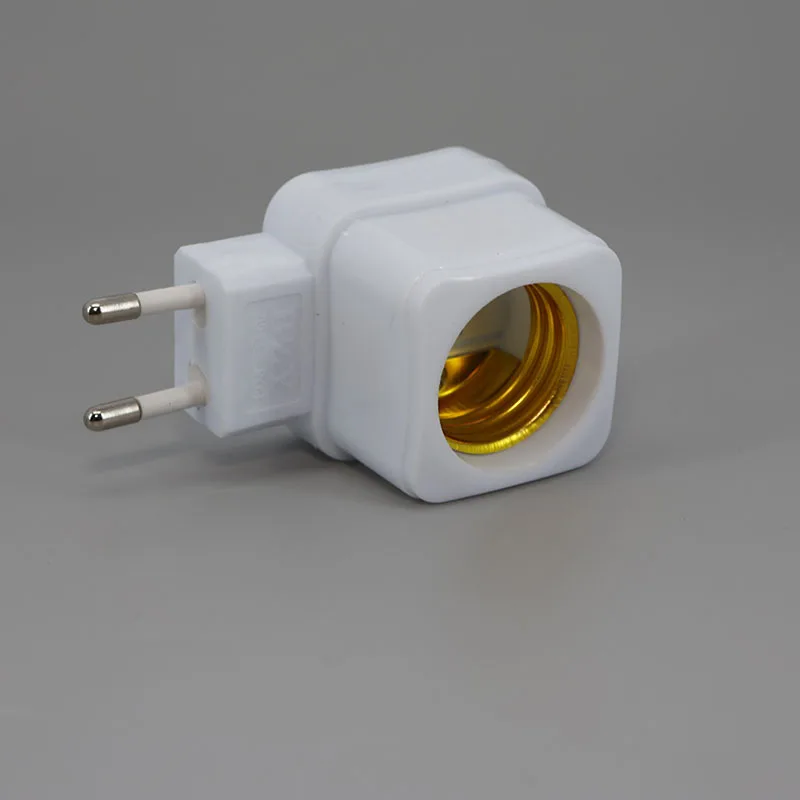 LED Night Light Square E27 AC EU/US Plug Power Bulb Holder Socket Base Adapter ON/OFF Switch Converter