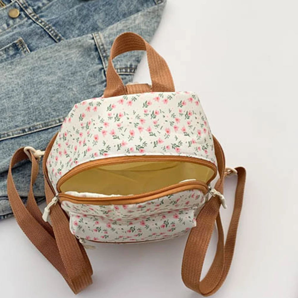 Floral Small Backpack Purse Travel Backpack Small Daypacks for Teens Girls Women Students 1